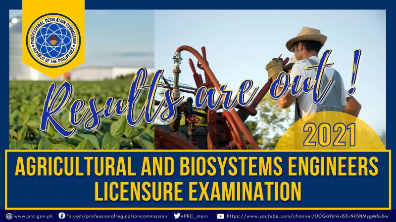 List Of Agricultural And Biosystems Engineer Exam Result Passers For ...