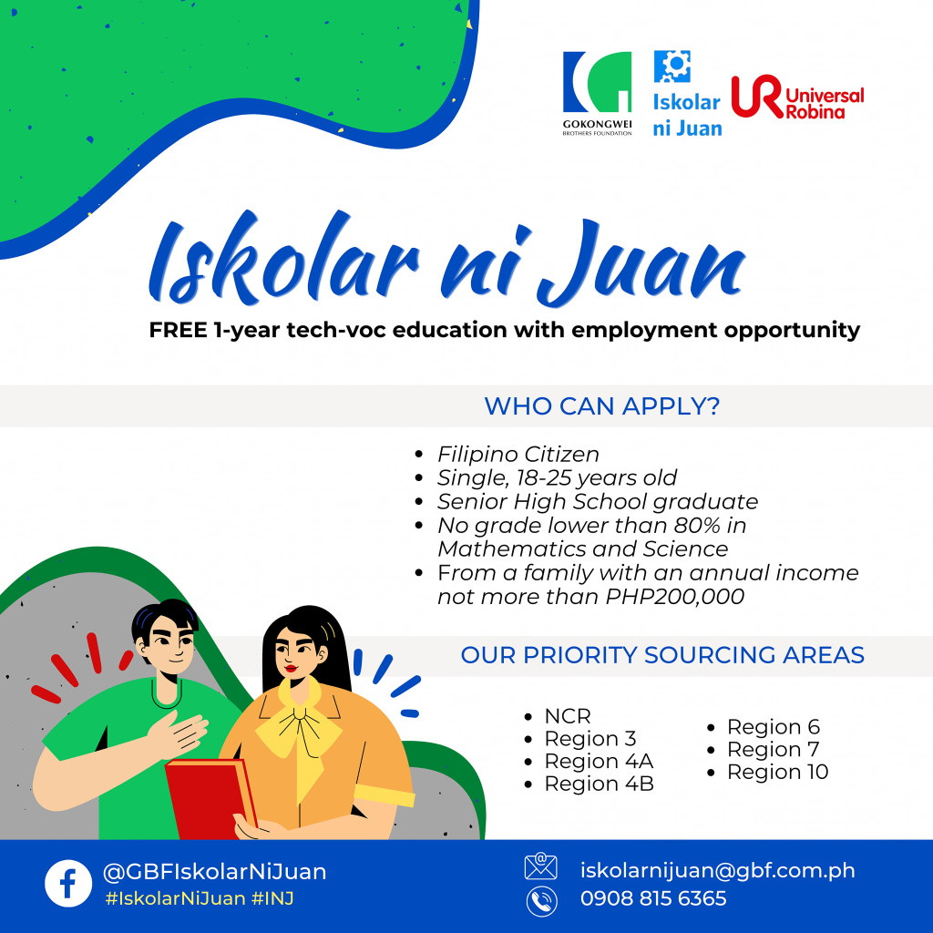 Iskolar ni Juan by Gokongwei Brothers Foundation and Universal Robina Corporation