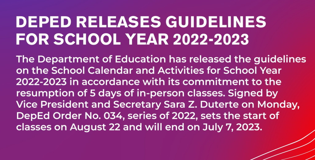 DepEd: Guidelines on Enrollment for School Year 2022–2023 - Education ...