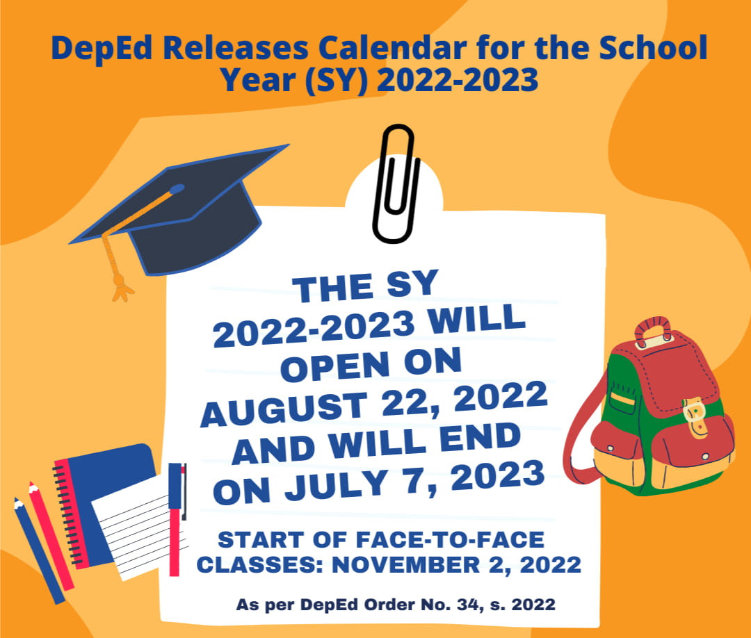 School Calendar And Activities For School Year 2022 2023 