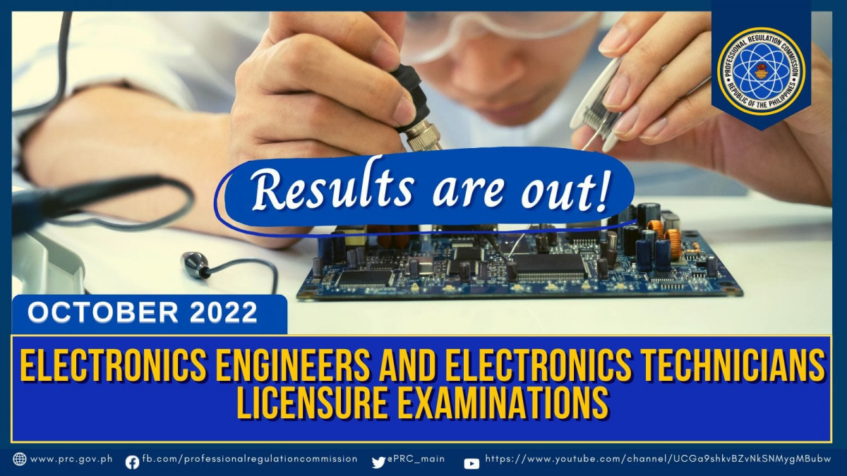 Electronics Technician October 2022 PRC Board Exam Result Education
