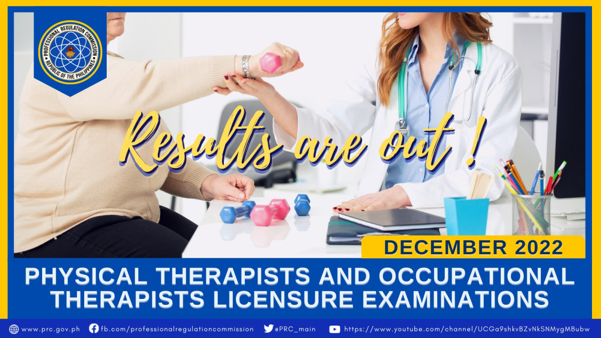 Occupational Therapist December 2022 PRC Board Exam Result Education