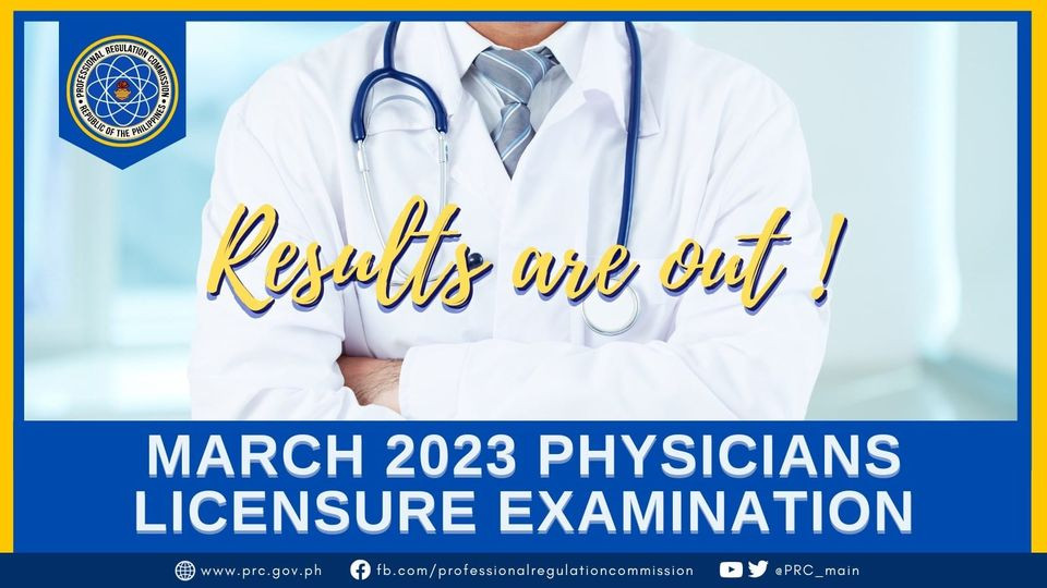 Physician March 2023 PRC Board Exam Result Education in Philippines