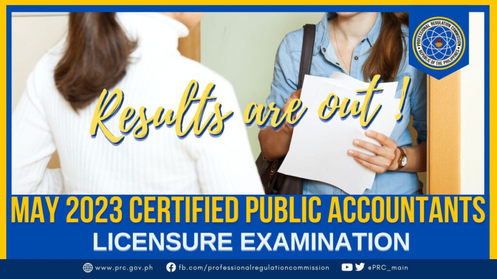 May 2023 Licensure Examination for Certified Public Accountants Results