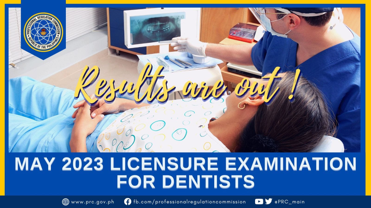 Dentist May 2023 PRC Board Exam Result Education in Philippines