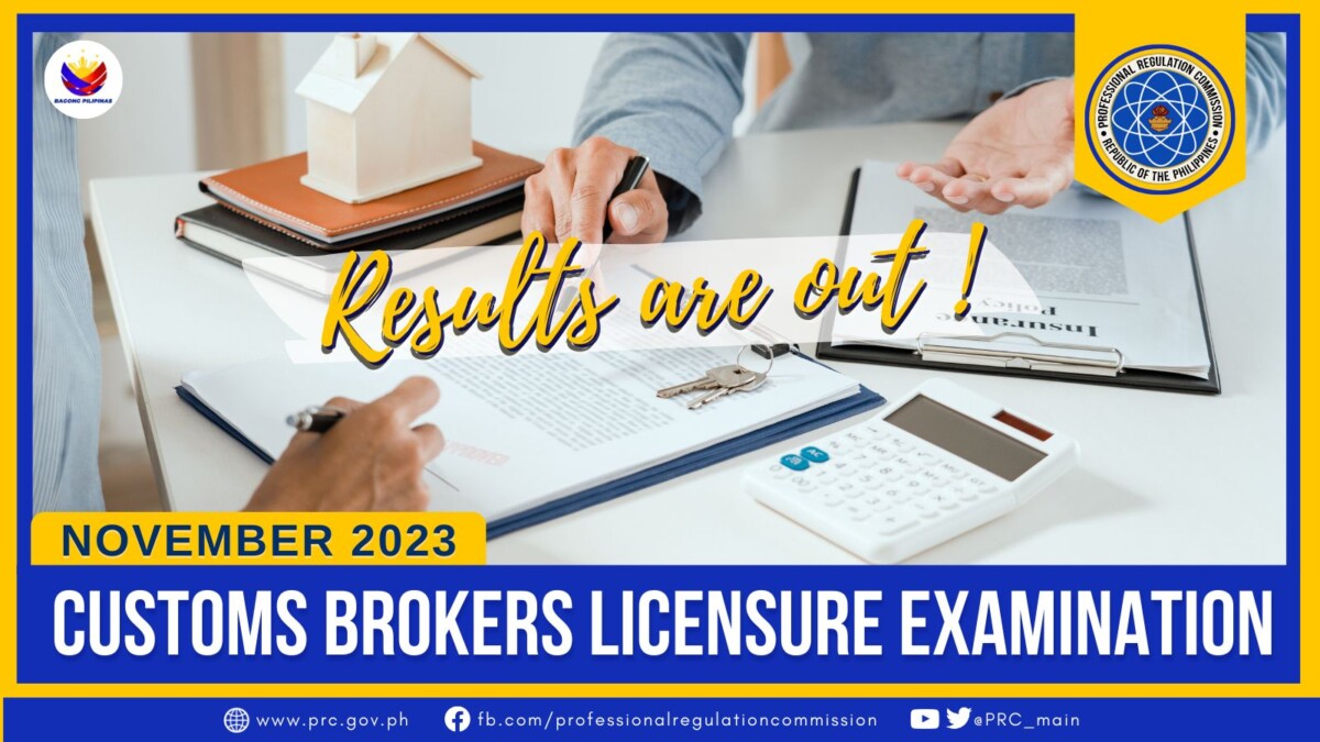 Customs Broker November 2023 PRC Board Exam Result Education in