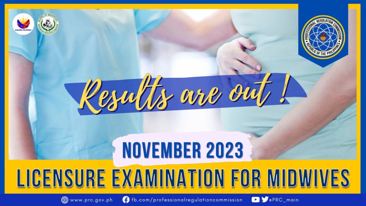 Midwife November 2023 PRC Board Exam Result Education in Philippines