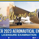 December 2023 Aeronautical Engineers Licensure Examination Results